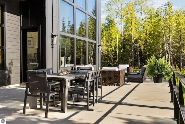 9371 Onominese Trl, Northport, MI 49670 - view of patio featuring outdoor dining space