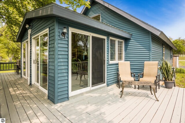 3802 S Grants Lndg, Lake Leelanau, MI 49653 - view of wooden deck