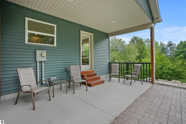 9207 Mockingbird Ln, Cadillac, MI 49601 - view of patio with entry steps