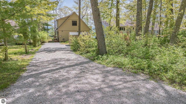 1715 Sunrise Dr, Greenbush, MI 48738 - view of front of property with gravel driveway