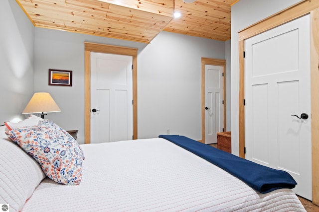 2664 Chandler Rd, Traverse City, MI 49686 - bedroom with wooden ceiling