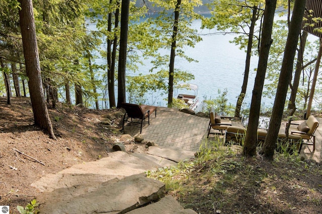 2664 Chandler Rd, Traverse City, MI 49686 - view of yard with a water view
