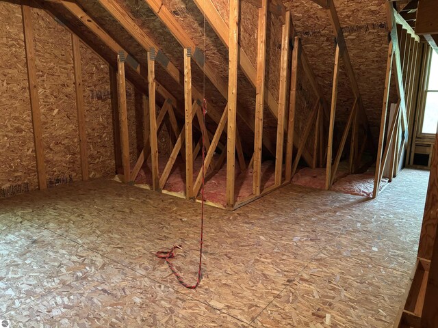 5867 Huron Woods Dr, Tawas City, MI 48763 - view of unfinished attic