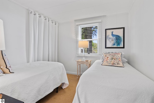 5896 S Cummings St, Suttons Bay, MI 49682 - bedroom featuring light carpet and baseboards
