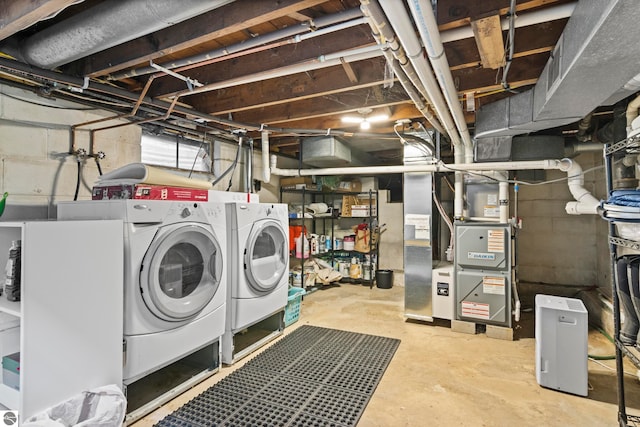 5896 S Cummings St, Suttons Bay, MI 49682 - unfinished below grade area with independent washer and dryer