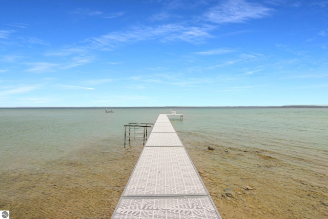 5896 S Cummings St, Suttons Bay, MI 49682 - dock featuring a water view