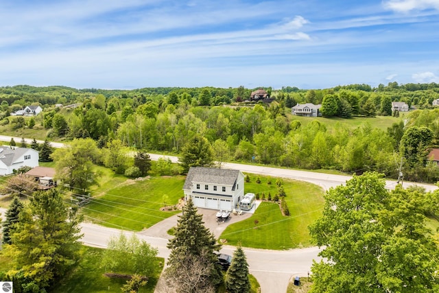 5896 S Cummings St, Suttons Bay, MI 49682 - aerial view of a heavily wooded area