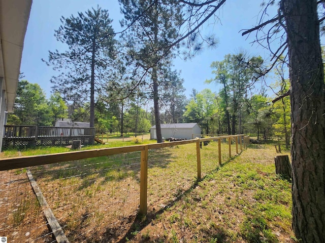 3764 E N Down River Rd, Grayling, MI 49738 - view of yard featuring a deck