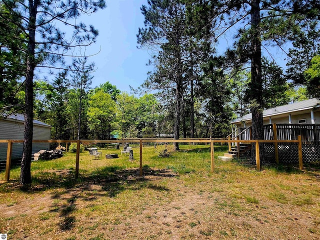 3764 E N Down River Rd, Grayling, MI 49738 - view of yard featuring a deck