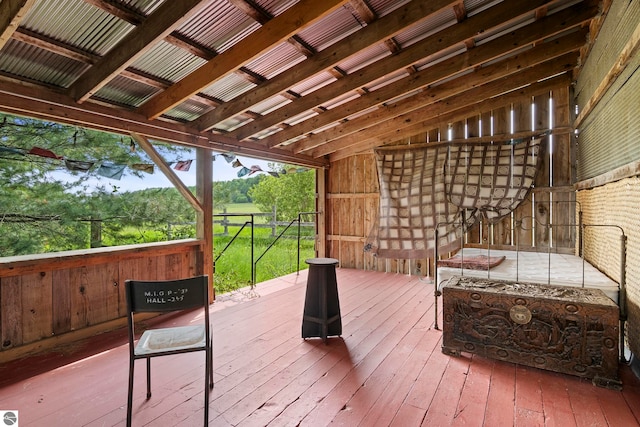 3362 S French Rd, Cedar, MI 49621 - view of wooden deck