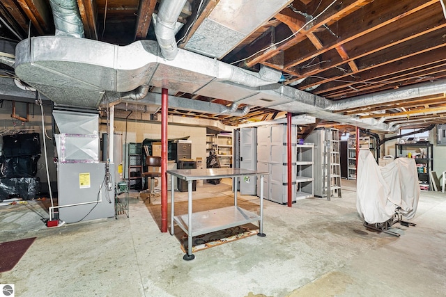 739 Stimson St, Cadillac, MI 49601 - unfinished below grade area featuring heating unit