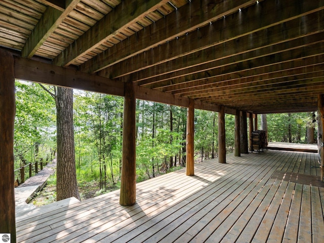 10037 Mud Lake Rd, Interlochen, MI 49643 - view of deck