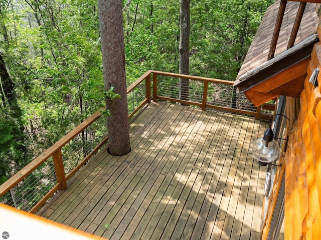 10037 Mud Lake Rd, Interlochen, MI 49643 - view of wooden deck