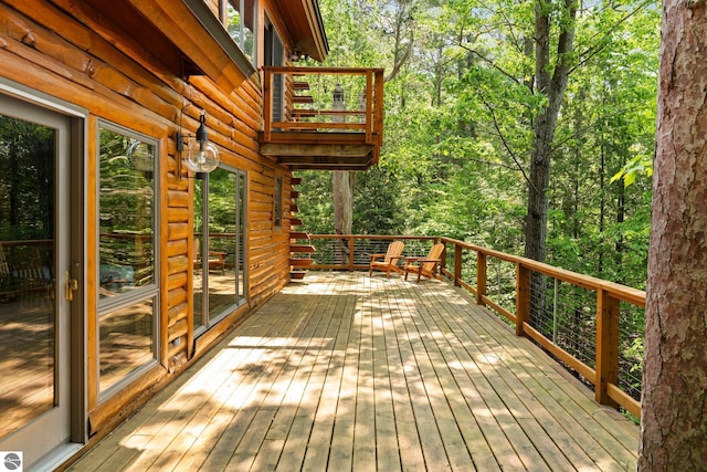 10037 Mud Lake Rd, Interlochen, MI 49643 - view of deck