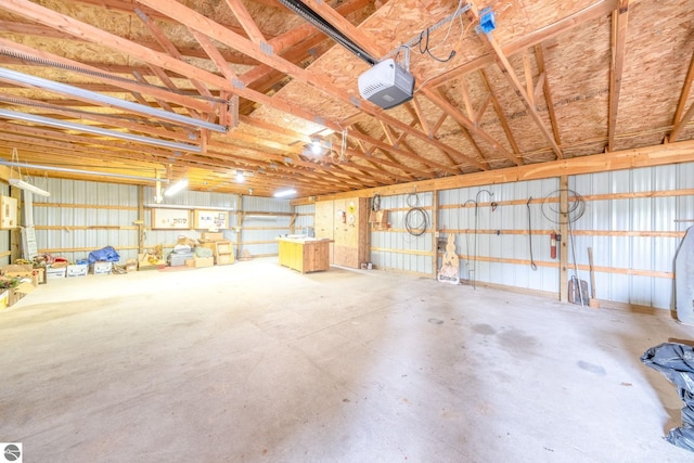19275 Coates Hwy, Brethren, MI 49619 - garage with a garage door opener