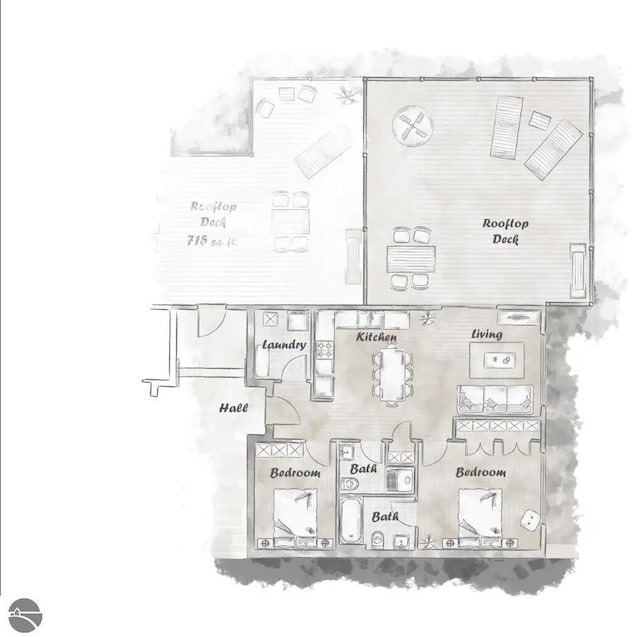 914-16 E Front St Unit 16, Traverse City, MI 49686 - view of floor plan / room layout