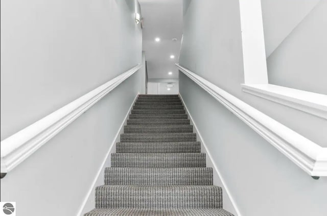 914-16 E Front St Unit 16, Traverse City, MI 49686 - staircase with recessed lighting