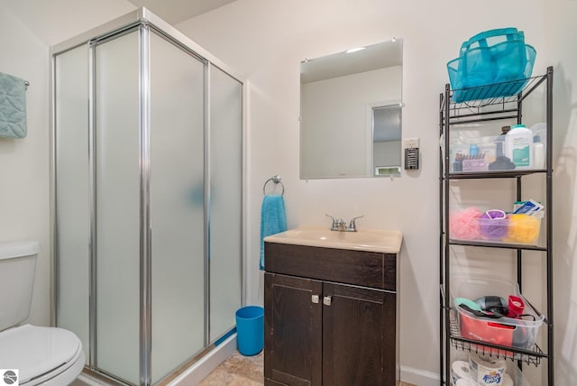 7373 Blue Ox Trl, South Branch, MI 48761 - bathroom featuring vanity and a shower stall