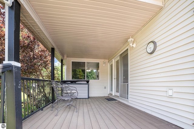 7746 Five Lakes Dr, Farwell, MI 48622 - view of wooden deck