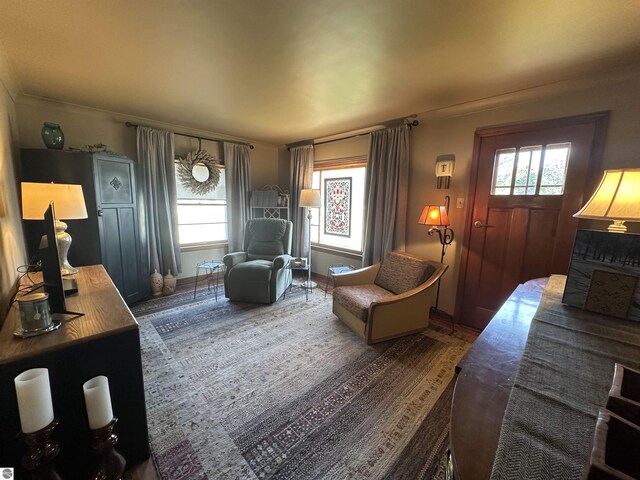 501 W 13th St, Cadillac, MI 49601 - living room with baseboards
