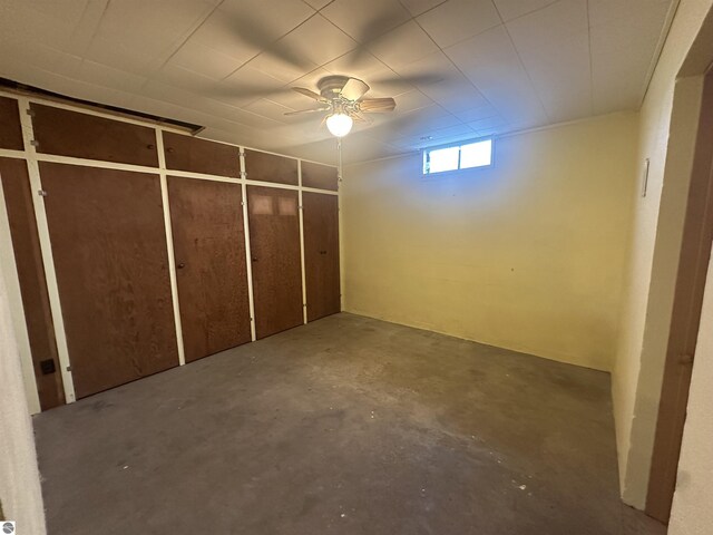 501 W 13th St, Cadillac, MI 49601 - below grade area with ceiling fan