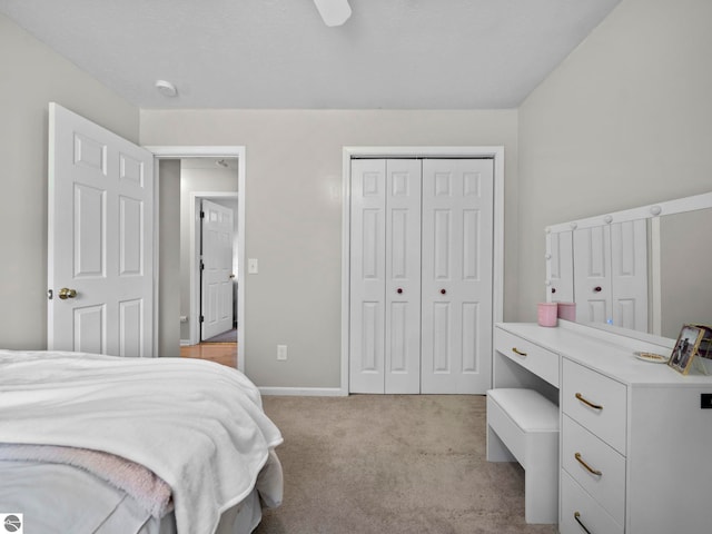 1708 Ketha Dr, Cadillac, MI 49601 - bedroom with light colored carpet and a closet