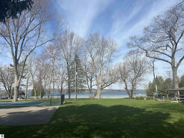 4673 N Crossover Dr, Bellaire, MI 49615 - surrounding community with a lawn and a water view