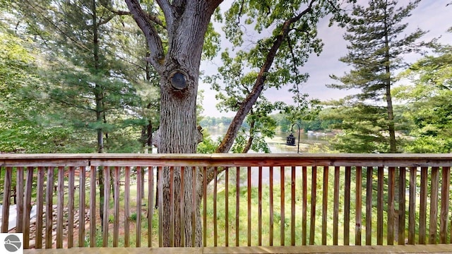 7500 Five Lakes Dr, Farwell, MI 48622 - view of wooden deck