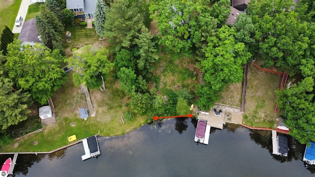 7500 Five Lakes Dr, Farwell, MI 48622 - aerial overview of property's location featuring a nearby body of water