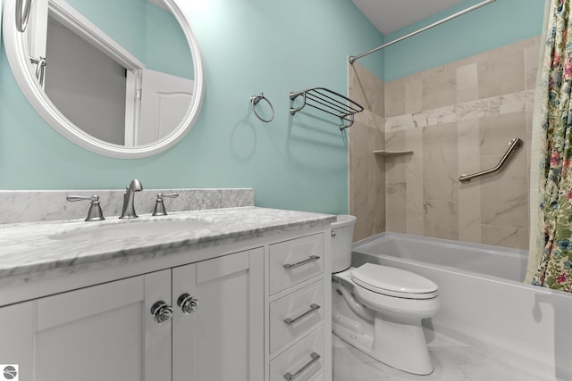 301 Pearl St, Kingsley, MI 49649 - bathroom with shower / bathtub combination with curtain and vanity