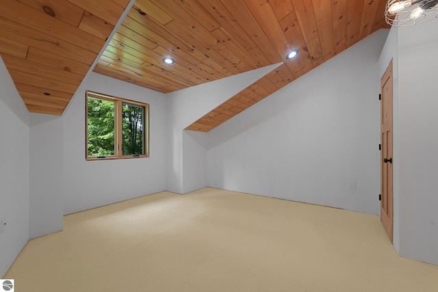 1849 W 24th Rd, Boon, MI 49618 - bonus room with lofted ceiling, wooden ceiling, and recessed lighting