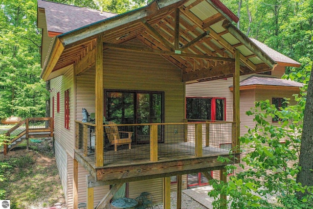1849 W 24th Rd, Boon, MI 49618 - back of house with a wooden deck