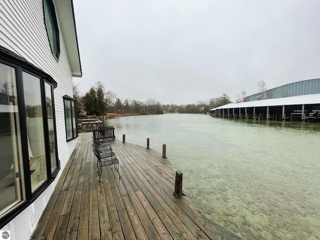 407 S Main St, Leland, MI 49654 - dock featuring a water view