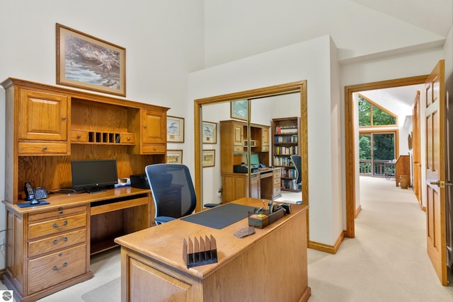 6352 S Westwood Pkwy, Suttons Bay, MI 49682 - office featuring light carpet and a high ceiling