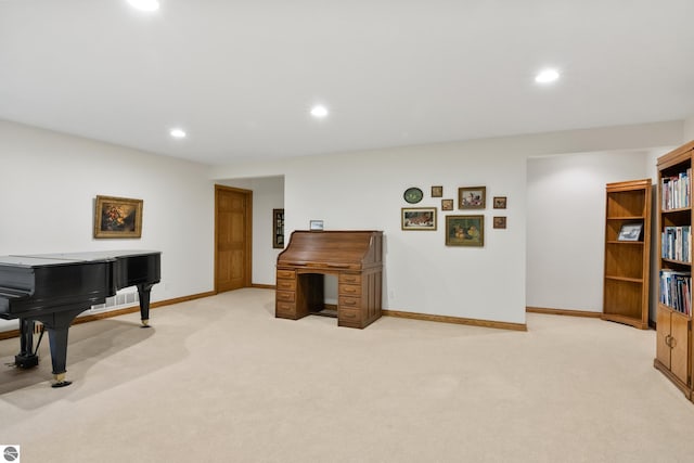 6352 S Westwood Pkwy, Suttons Bay, MI 49682 - living area with light colored carpet and recessed lighting