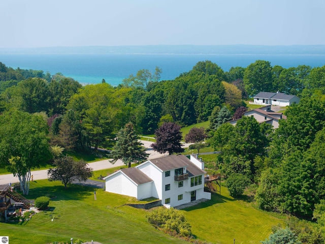 1259 Lin Dale Dr, Traverse City, MI 49686 - aerial view of property and surrounding area with a nearby body of water