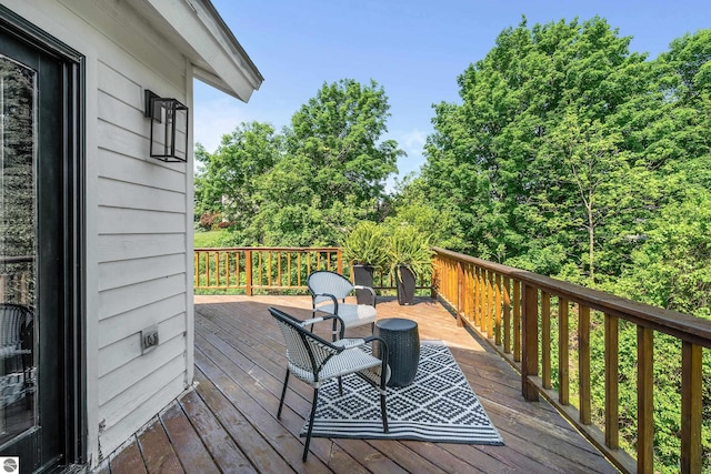 1259 Lin Dale Dr, Traverse City, MI 49686 - view of wooden terrace