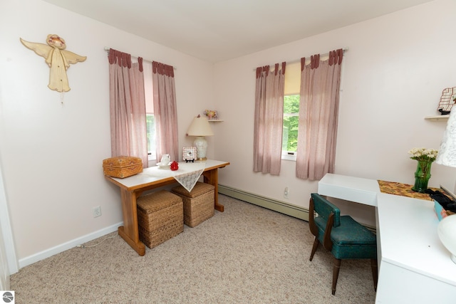 10200 S Lake Station Ave, Lake, MI 48632 - carpeted office space with baseboard heating and baseboards