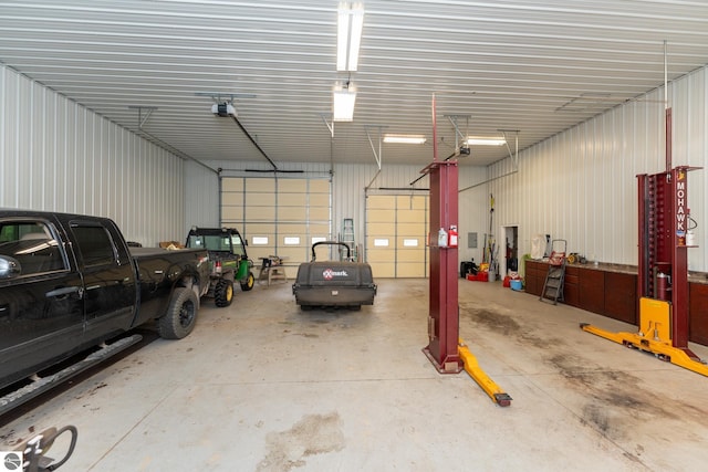 10200 S Lake Station Ave, Lake, MI 48632 - garage featuring metal wall