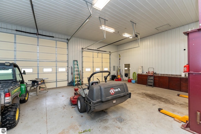 10200 S Lake Station Ave, Lake, MI 48632 - garage with metal wall