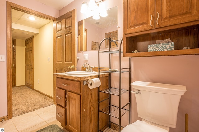 6375 S Isabella Rd, Shepherd, MI 48883 - bathroom featuring vanity and tile patterned floors