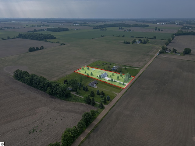 6375 S Isabella Rd, Shepherd, MI 48883 - view of rural area featuring abundant farmland and property parcel outlined