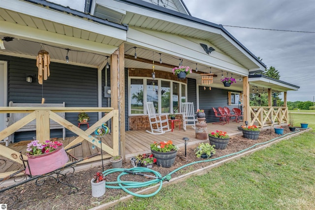 4441 Deckerville Rd, Lupton, MI 48635 - view of wooden porch