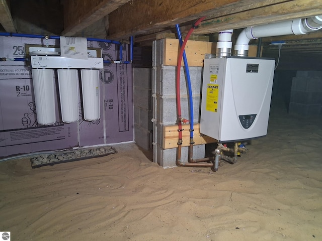 1379 Kunze Rd, East Tawas, MI 48730 - utility room featuring water heater