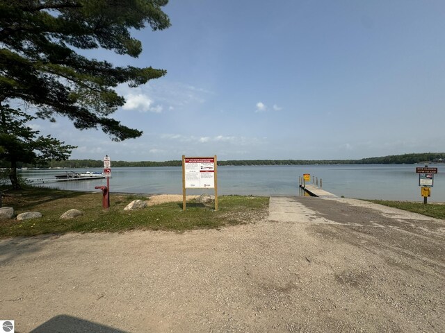 11748 NE Franklin St, Kalkaska, MI 49646 - water view with a boat ramp