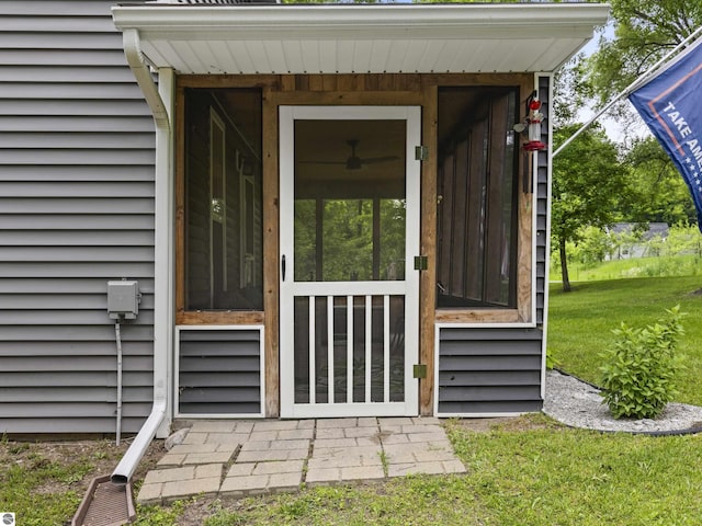16933 3rd St, Copemish, MI 49625 - doorway to property with a lawn