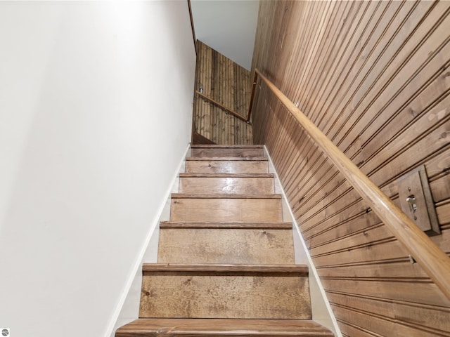 16933 3rd St, Copemish, MI 49625 - stairs with wooden walls