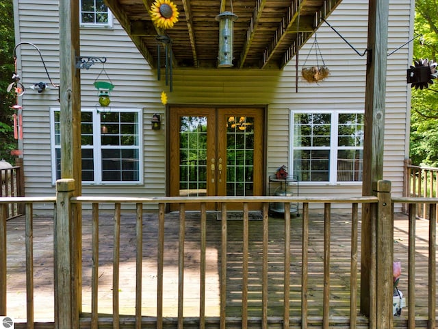 3721 W 18th Rd, Mesick, MI 49668 - view of wooden terrace