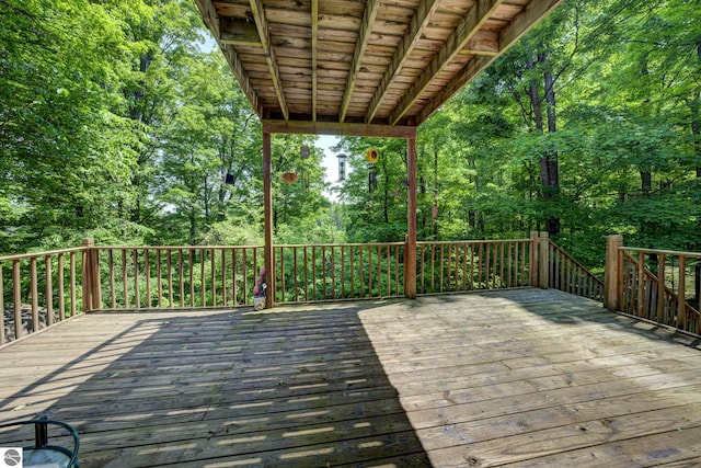 3721 W 18th Rd, Mesick, MI 49668 - view of wooden terrace
