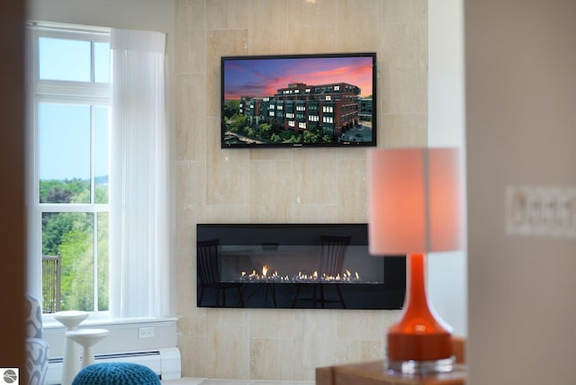 141 Rivers Edge Dr Unit 310, Traverse City, MI 49684 - detailed view of a tiled fireplace